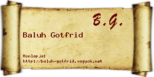 Baluh Gotfrid névjegykártya